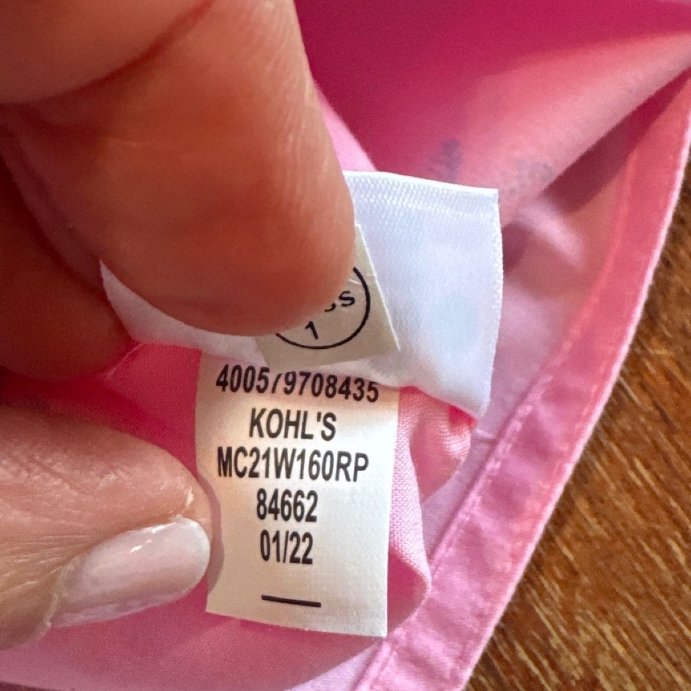 Croft & Barrow Button Down Mens XXL Pink Sea Turtle Slim Performance - Picture 7 of 8